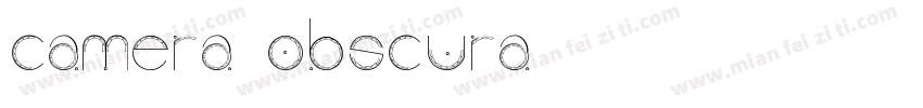 Camera Obscura字体转换